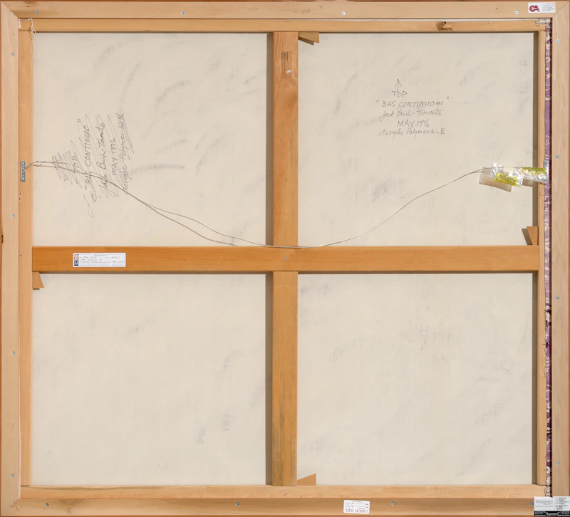Jack Hamilton Bush, Bas Continuo #1, acrylic polymer on canvas, 1976 - view 3