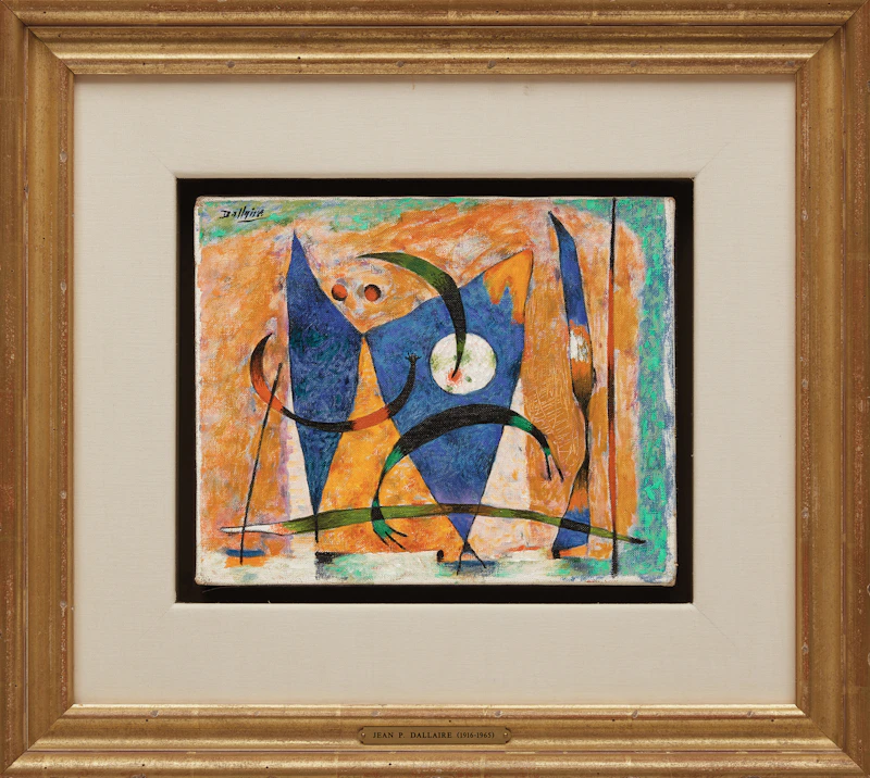 Jean-Philippe Dallaire, Papillon, oil on canvas, 1958 - view 2
