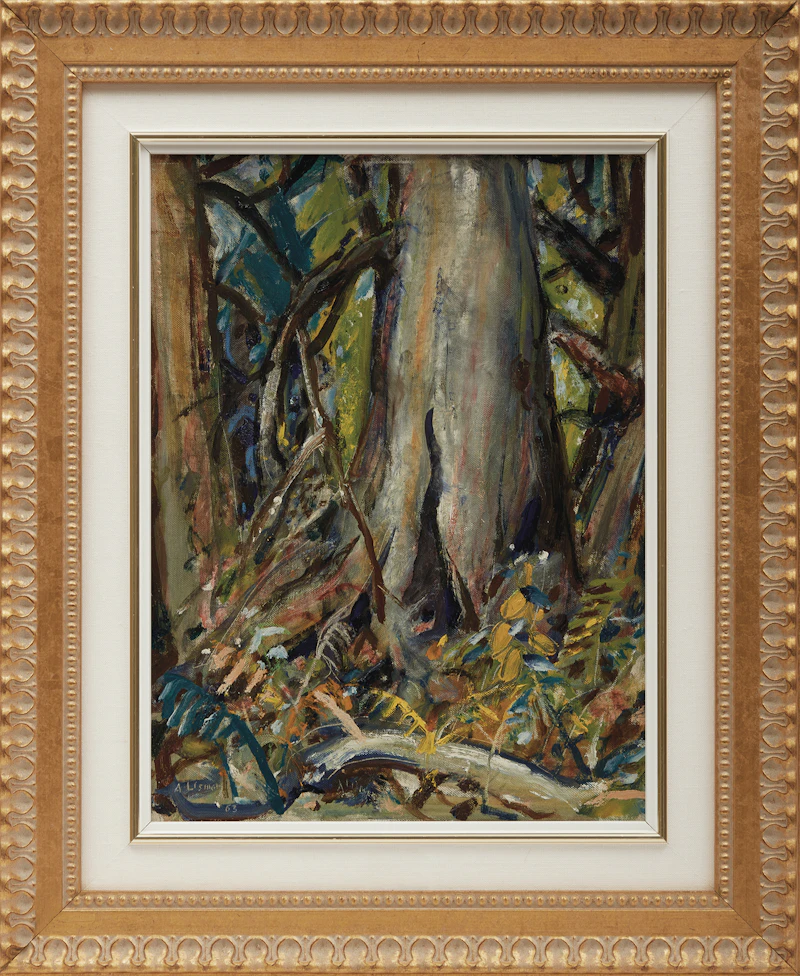 Arthur Lismer, British Columbia Forest, oil on canvas board, 1963 - view 2