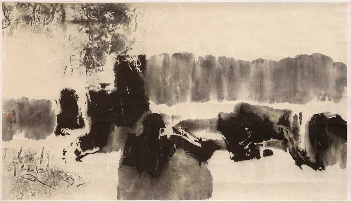 Liu Guosong, Echo in the Valley, ink on paper, 1965