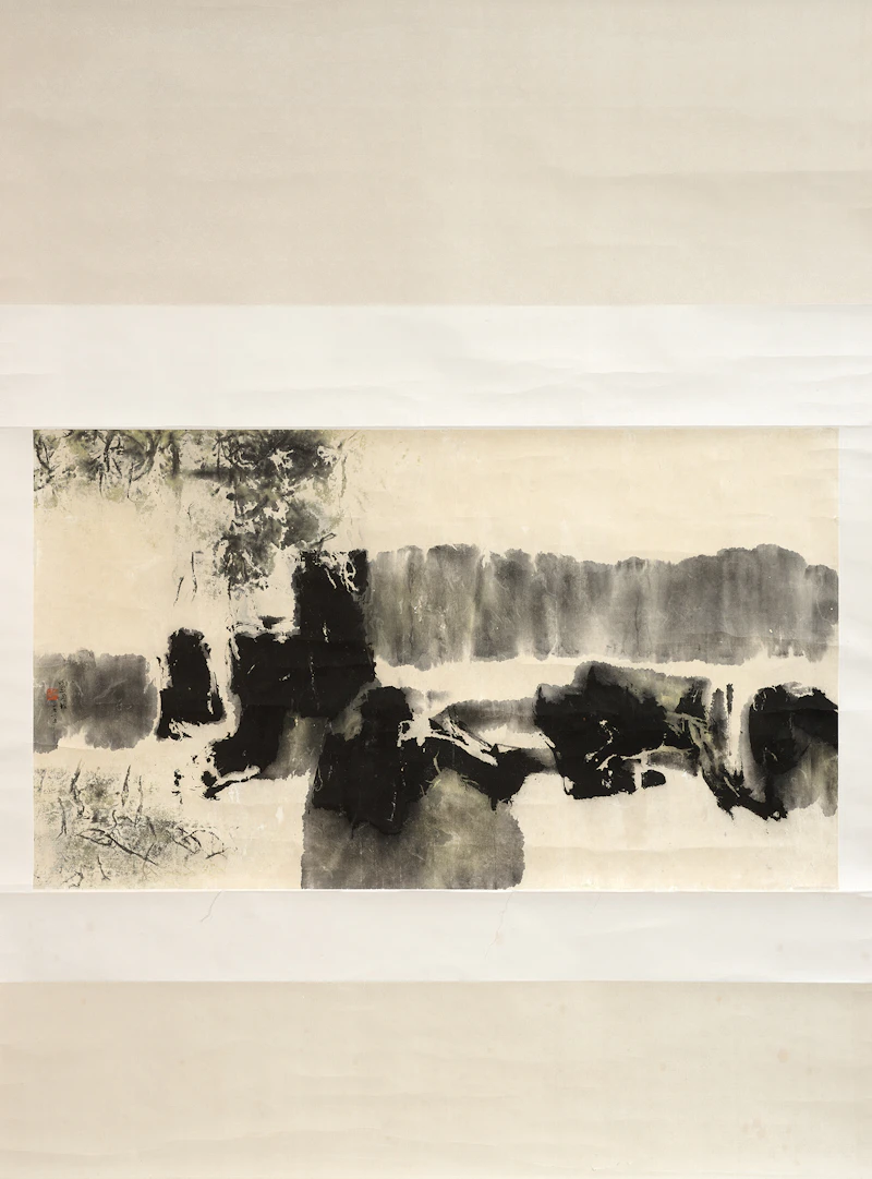Liu Guosong, Echo in the Valley, ink on paper, 1965 - view 2