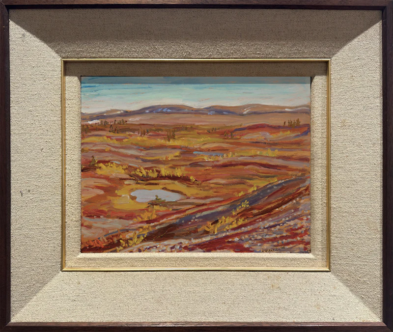 Alexander Young Jackson, Landscape near Coppermine, N.W.T., oil on board, 1959 - view 2