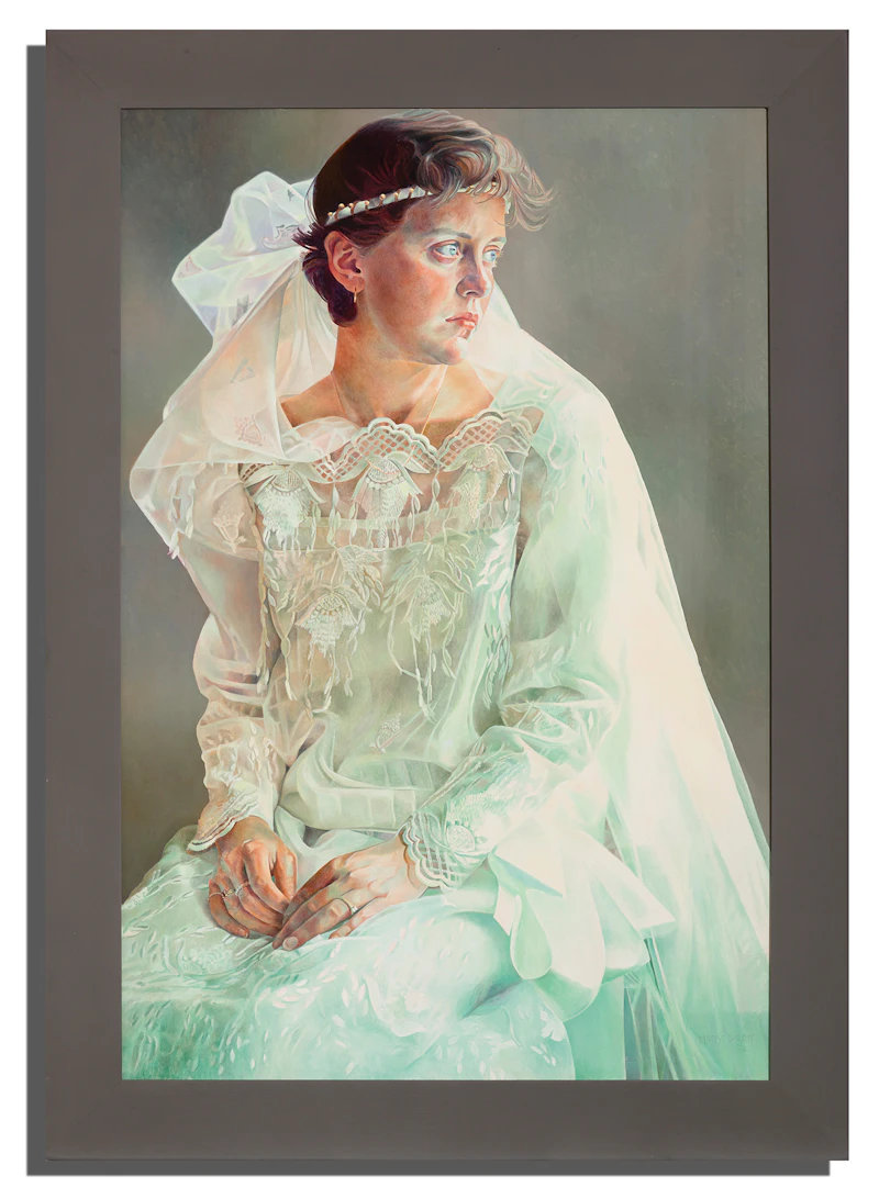 Mary Pratt, Barby in the Dress She Made Herself, oil on board, 1986 - view 2