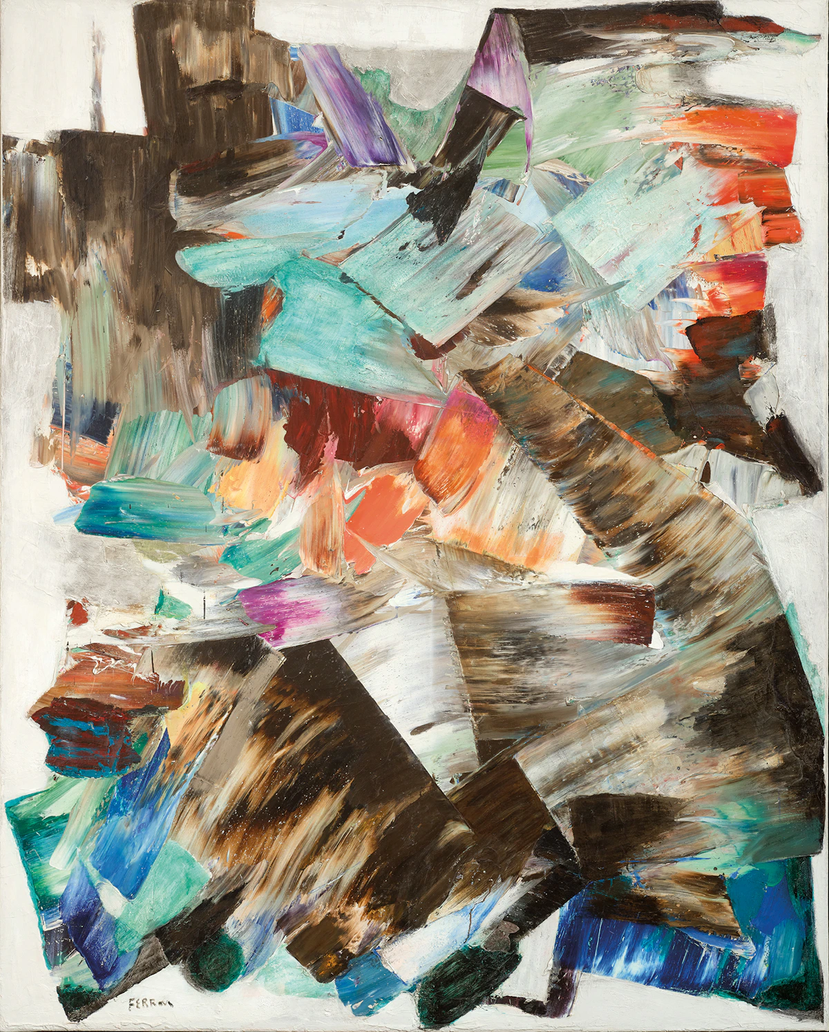Marcelle Ferron, Arbre du Ténéré, 1962, oil on canvas