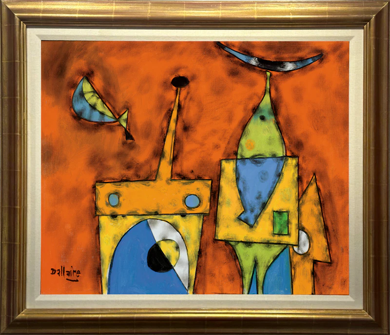 Jean-Philippe Dallaire, Exotic Village, oil on canvas, 1964 - view 3