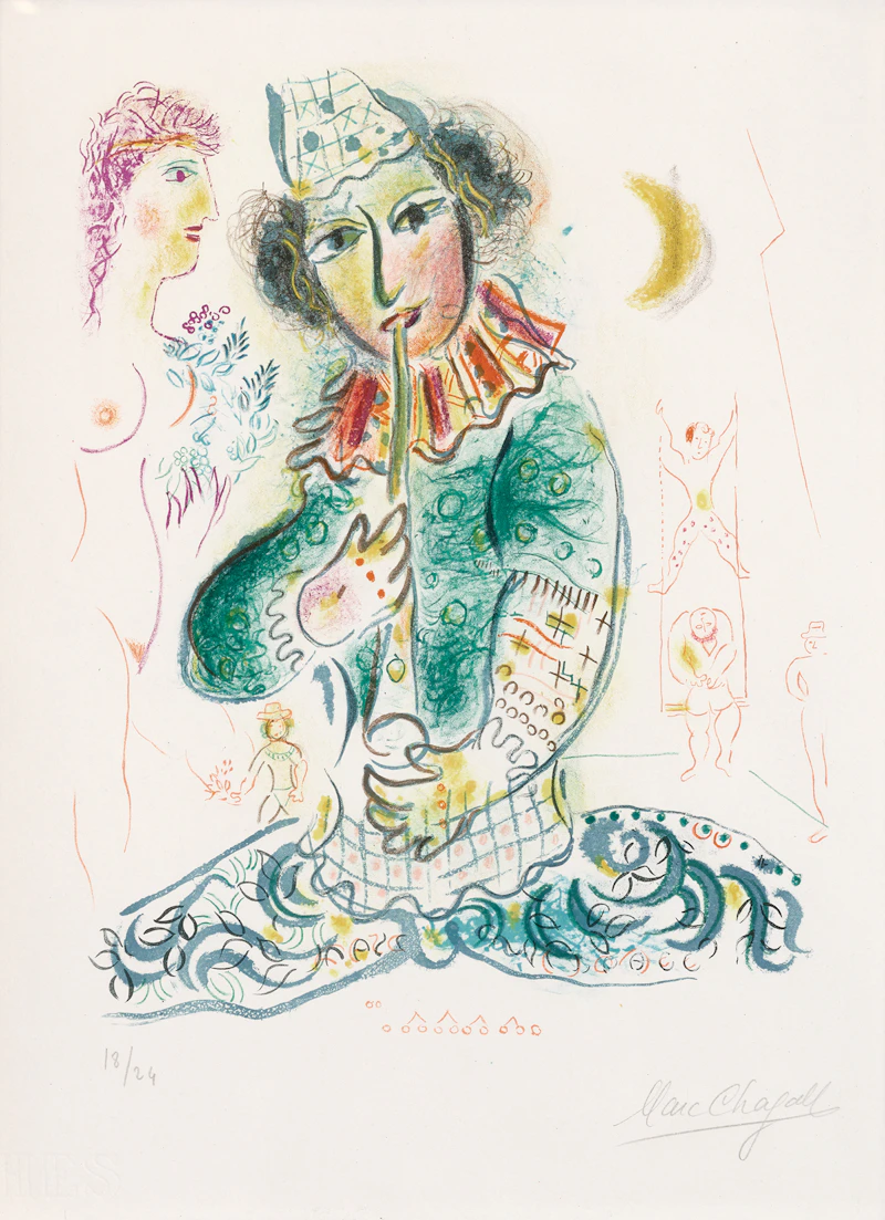 Marc Chagall, Le Cirque (M. 527), colour lithograph on Arches wove paper