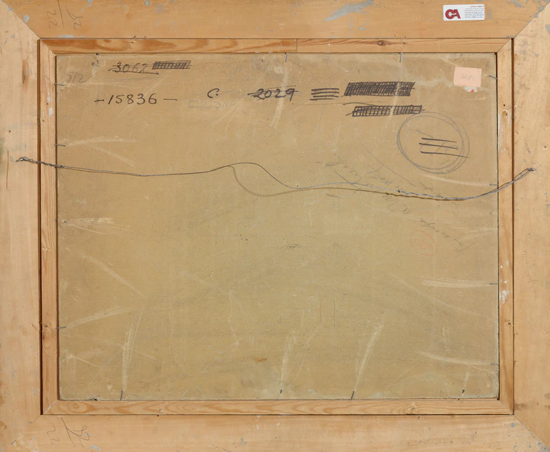Marc-Aurèle Fortin, Près de Café à Montréal, Rue Wolfe, oil on board - view 3