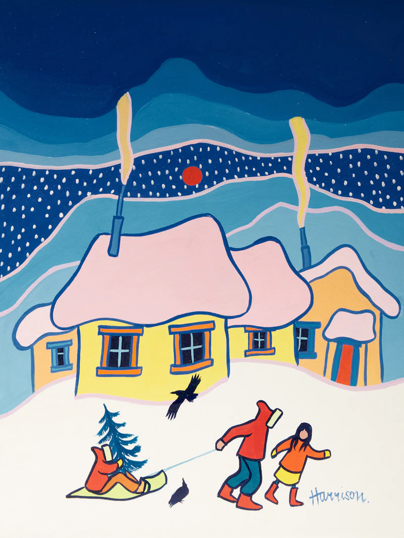 Bringing Home the Tree by Ted Harrison