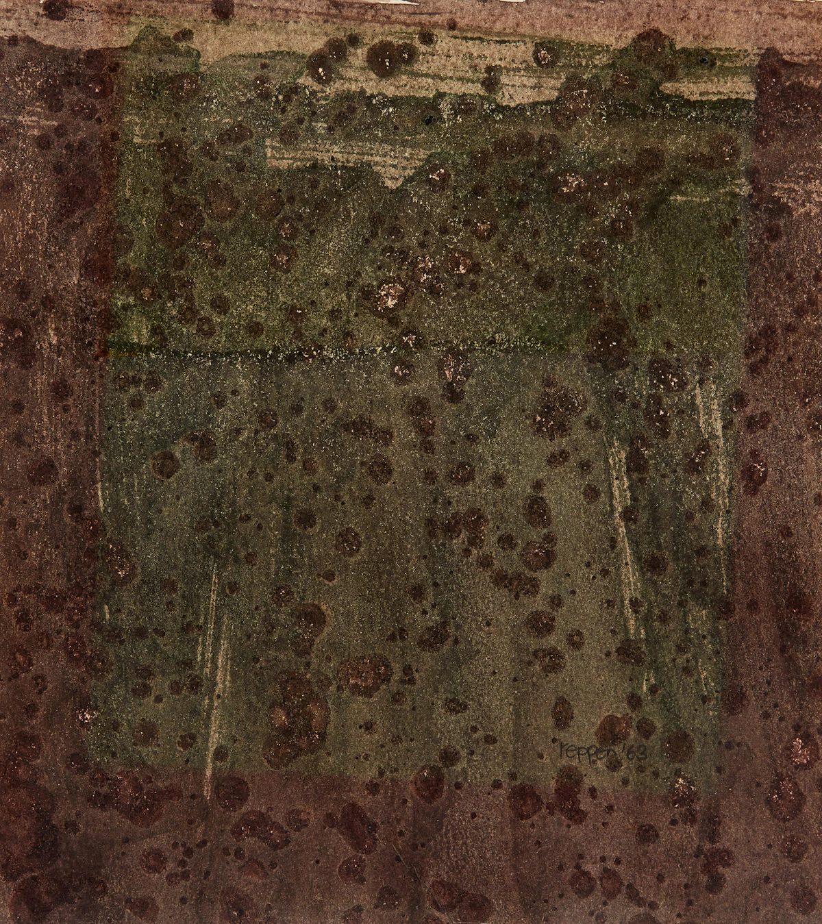 Jack Reppen, Abstraction, ink and watercolour on paper, 1963