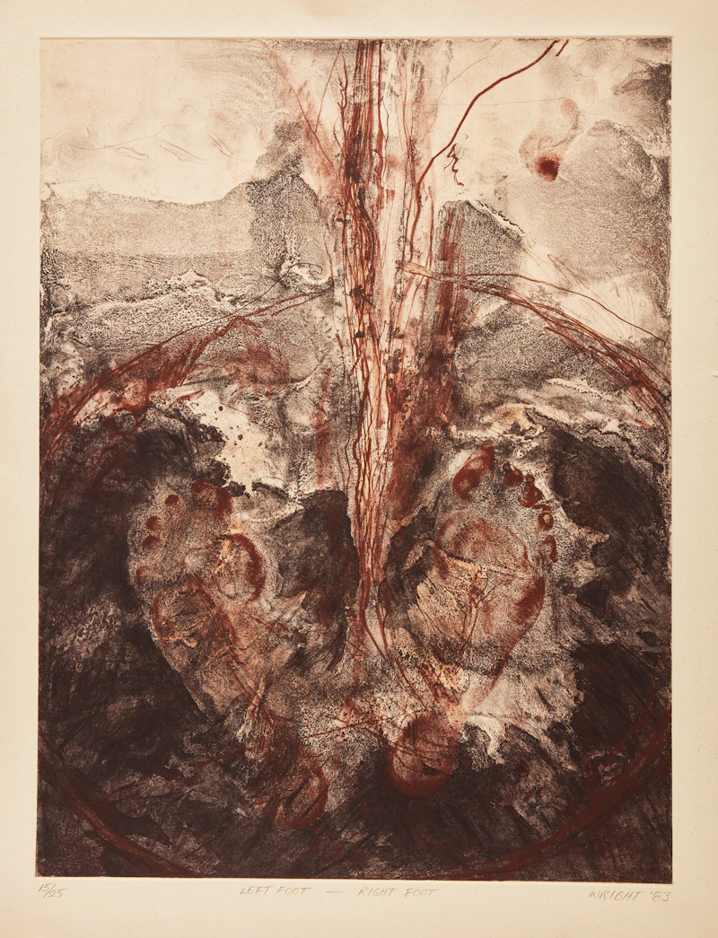 Don Wright, Left Foot, Right Foot, etching, 1983 - view 2