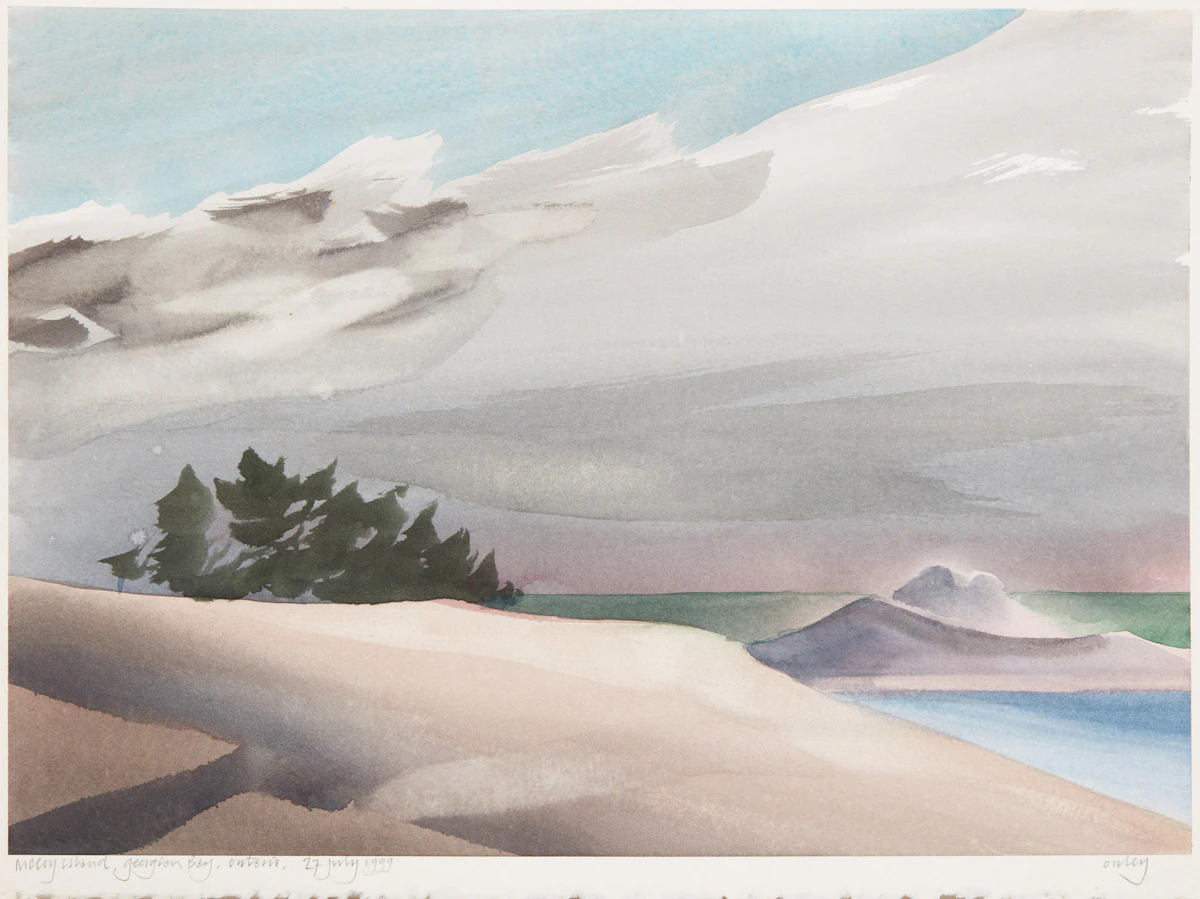 Toni Onley, McCoy Island, Georgian Bay, Ontario, watercolour, 1999