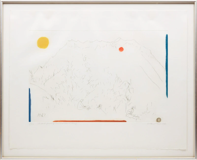Andrew Hudson, Student Drawing: The Mountains of Banff, lithograph, 1988 - view 2