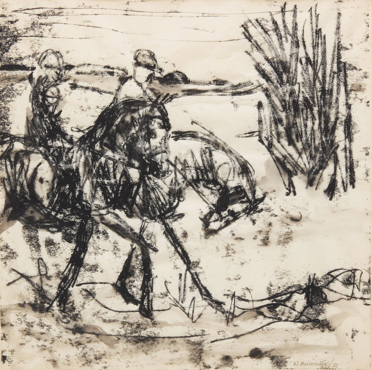 Wynona Croft Mulcaster, Riders, print, 1972