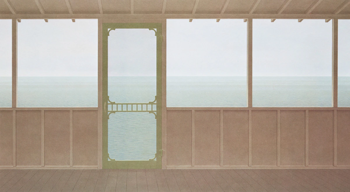 Christopher Pratt, Cottage Interior, colour photolithograph