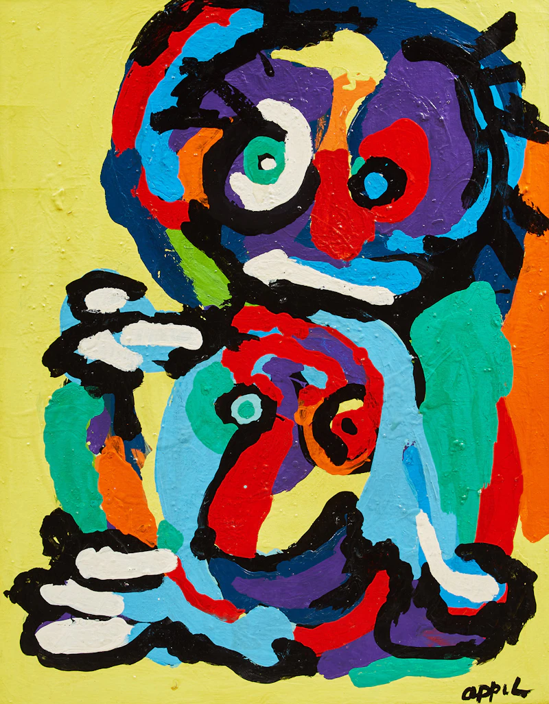 Untitled (A Boy and His Dog) by Karel Appel