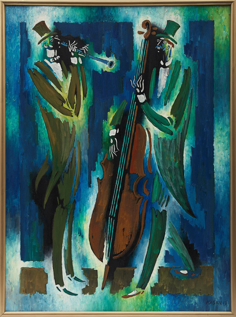 Vytautas Kasiulis, Jazz , oil on canvas - view 2