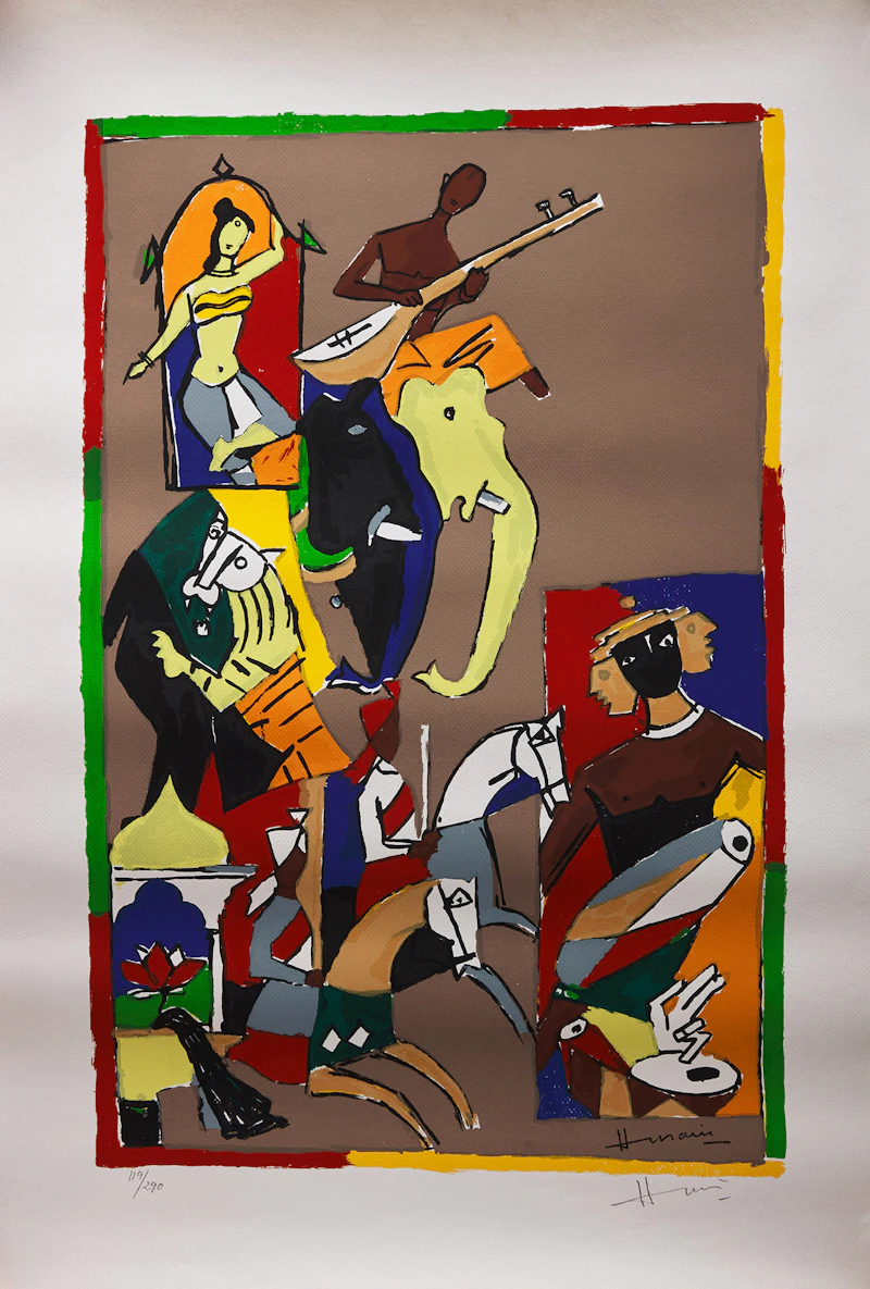 Maqbool Fida Husain, From the Rajasthan Series, colour serigraph - view 2