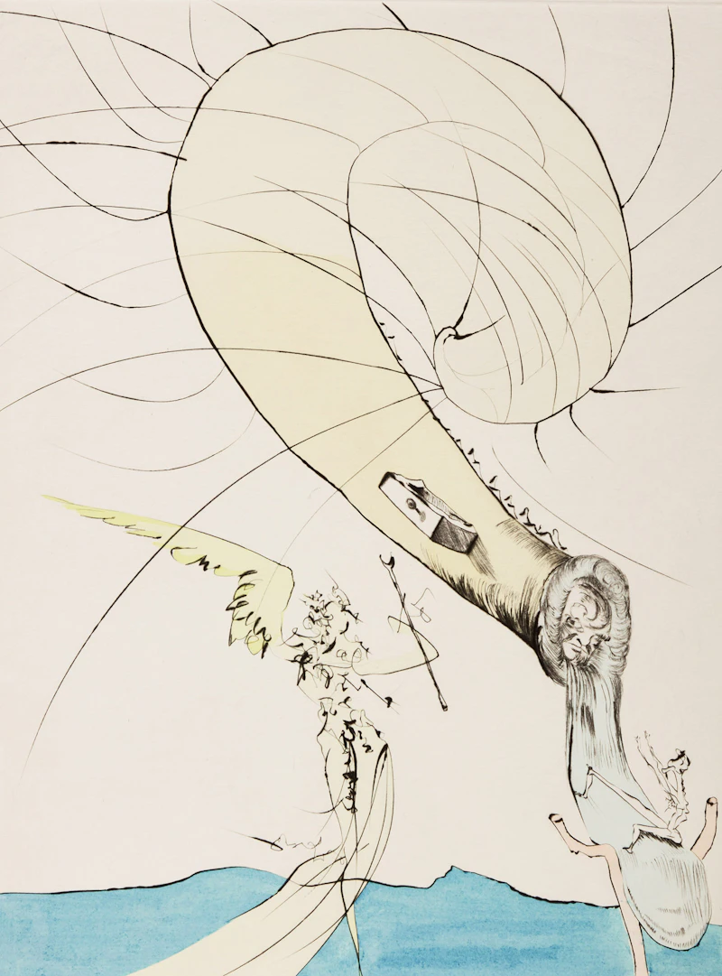 Freud à tête d’escargot from After 50 Years of Surrealism (Field 74-8 G) by Salvador Dalí