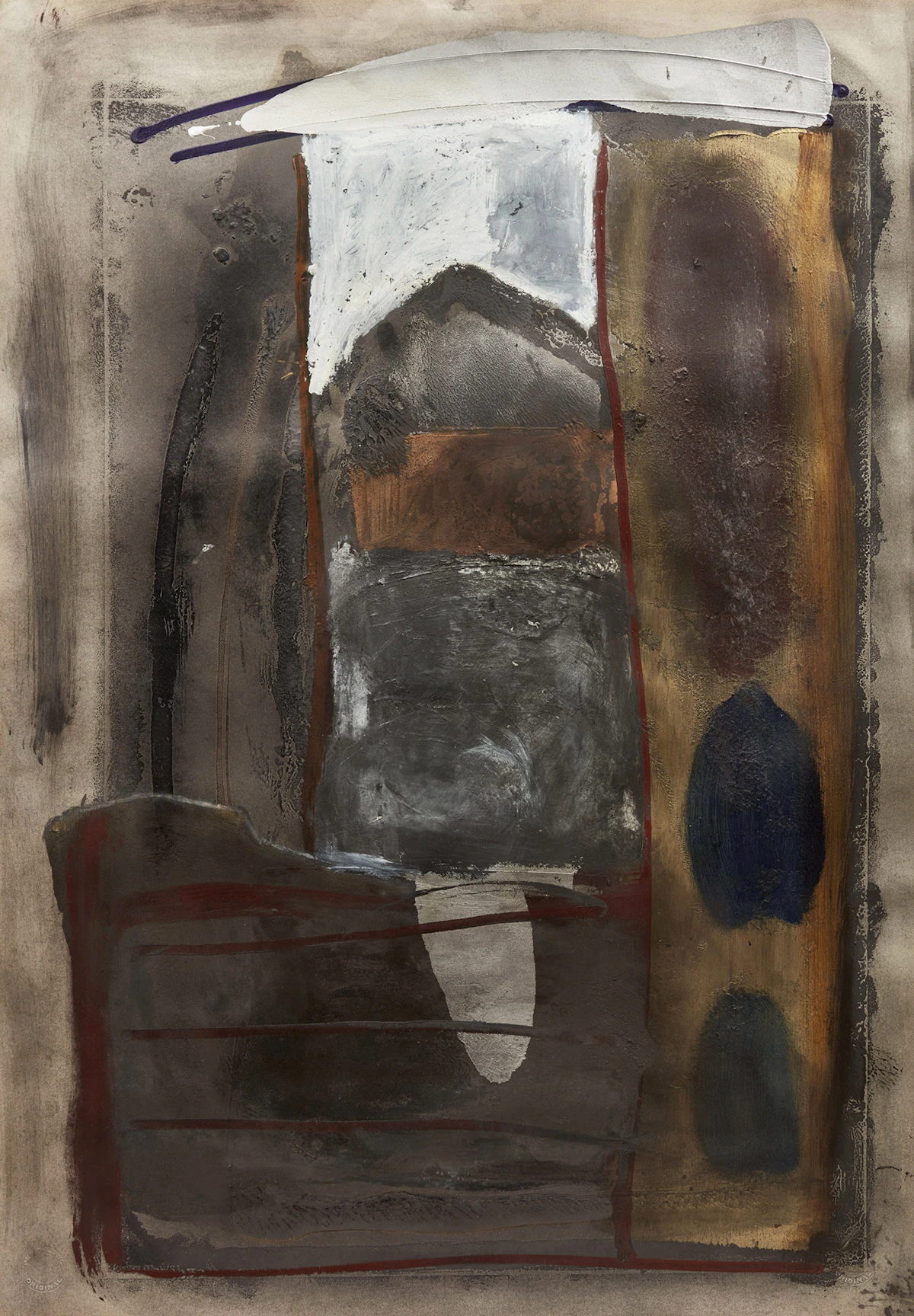 Jeff Lowe, Abstract Composition, acrylic and graphite on paper
