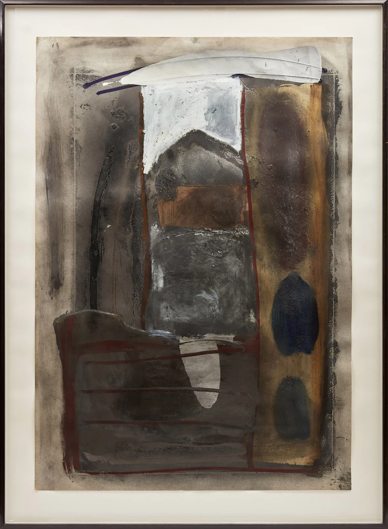 Jeff Lowe, Abstract Composition, acrylic and graphite on paper - view 2