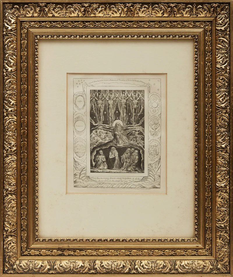 William Blake, When the Morning Stars Sang Together and All the Sonsof God Shouted for Joy (From Illustrations of the Book of Job), engraving, 1825 - view 2