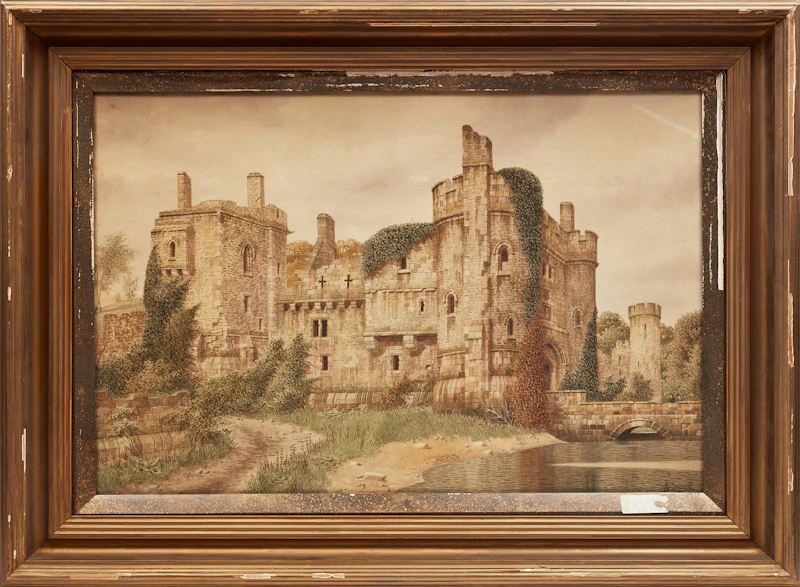 James Lawson Stewart, English Castle, watercolour - view 2