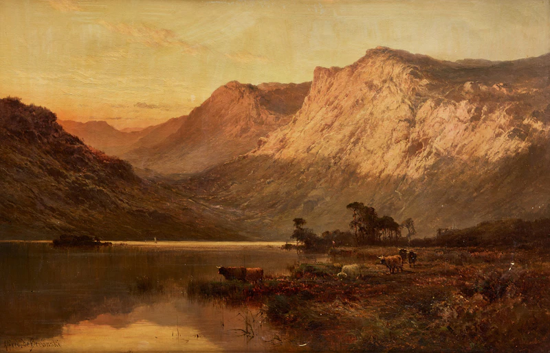 Alfred de Breanski Sr, Evening, Arrochar, oil on canvas
