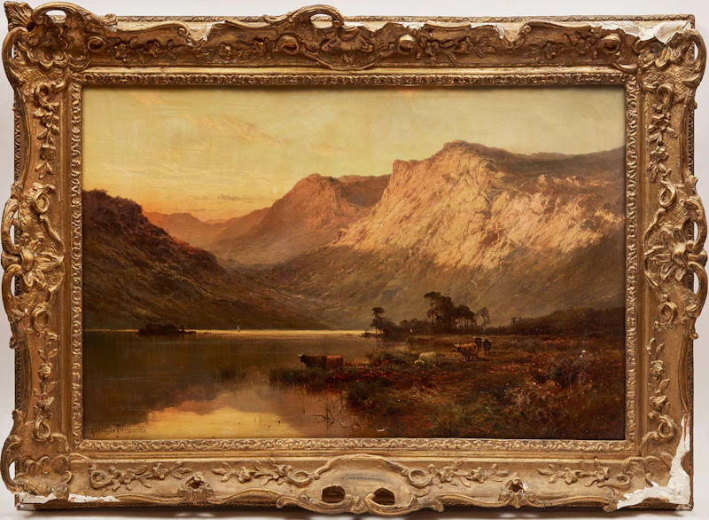 Alfred de Breanski Sr, Evening, Arrochar, oil on canvas - view 2