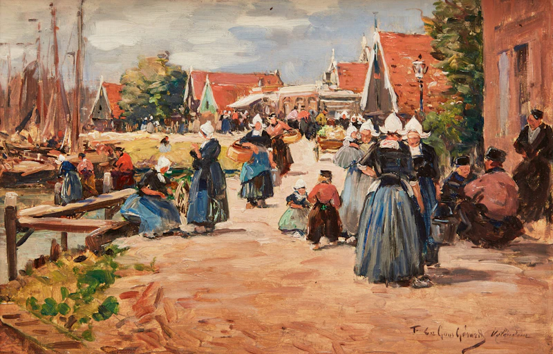 Fernand-Marie-Eugène Legout-Gérard, Volendam, Holland, oil on panel