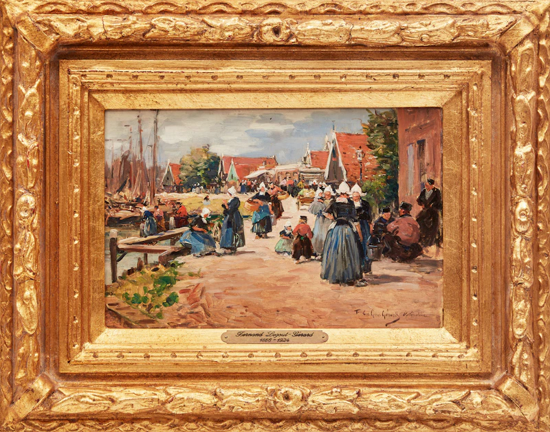 Fernand-Marie-Eugène Legout-Gérard, Volendam, Holland, oil on panel - view 2