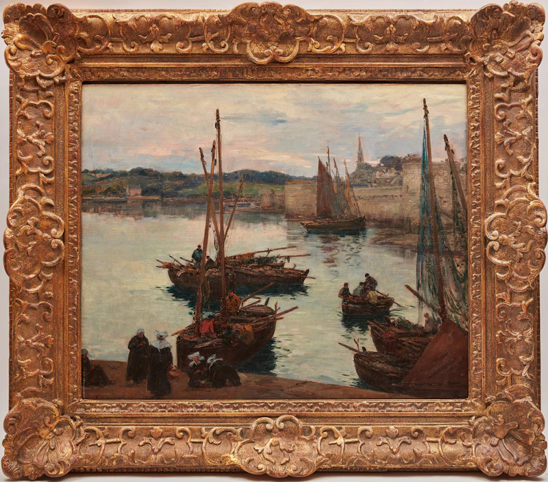Fernand-Marie-Eugène Legout-Gérard, Unloading the Catch, oil on canvas - view 2