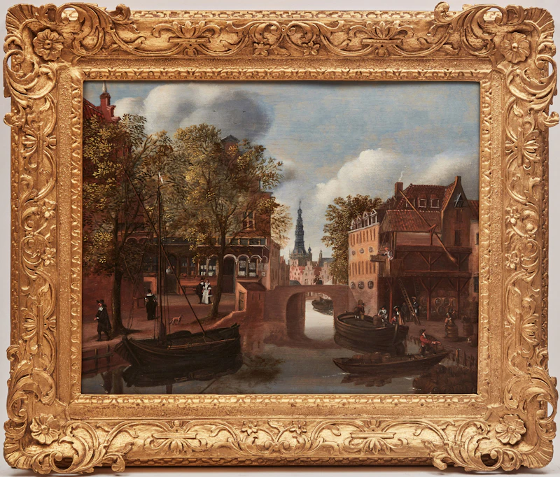 Manner of  Jan Meerhout, View of Amsterdam, oil on canvas - view 2