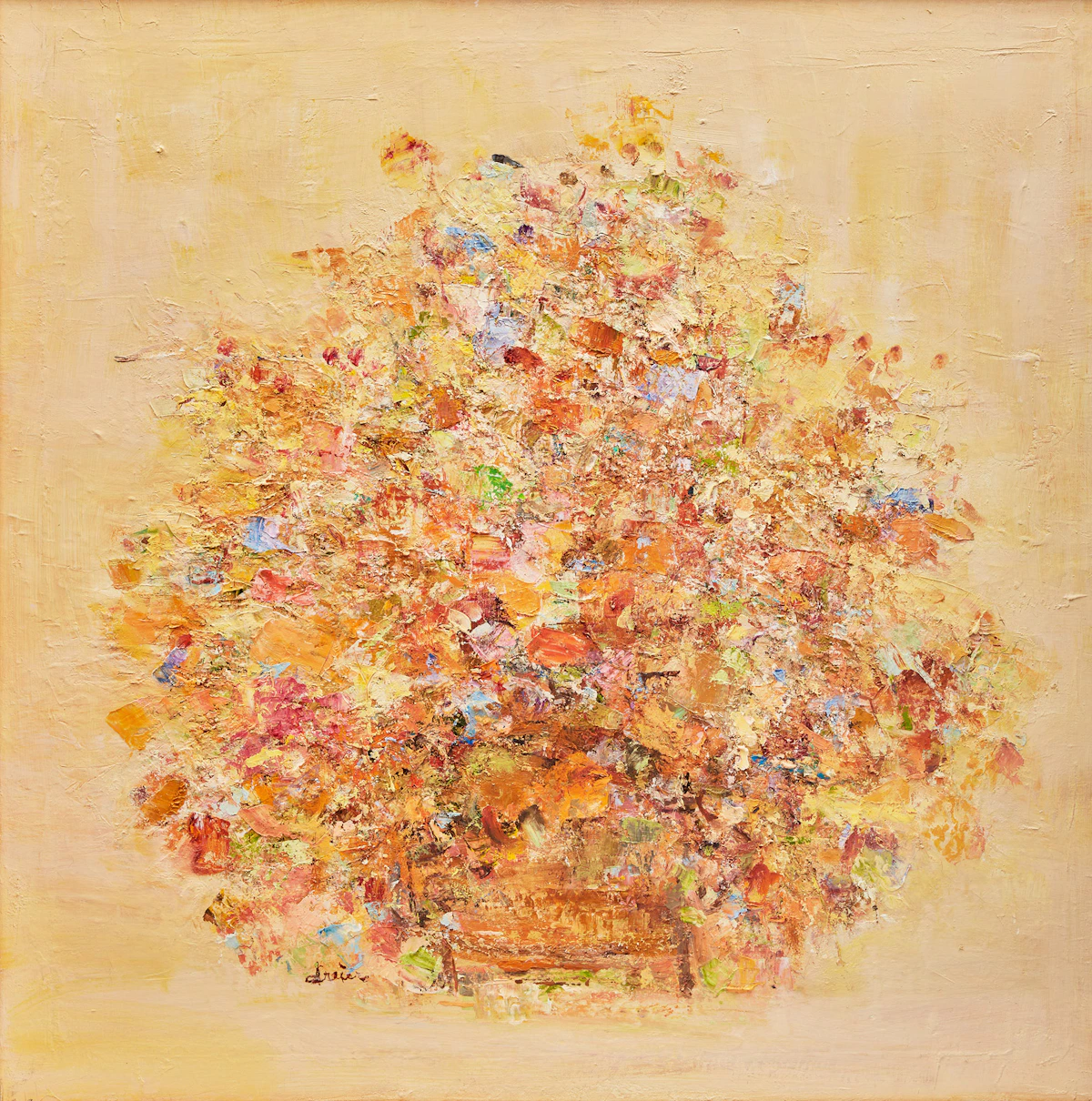 Isa Cabot Richardson Dreier, Abstract Floral, oil on canvas