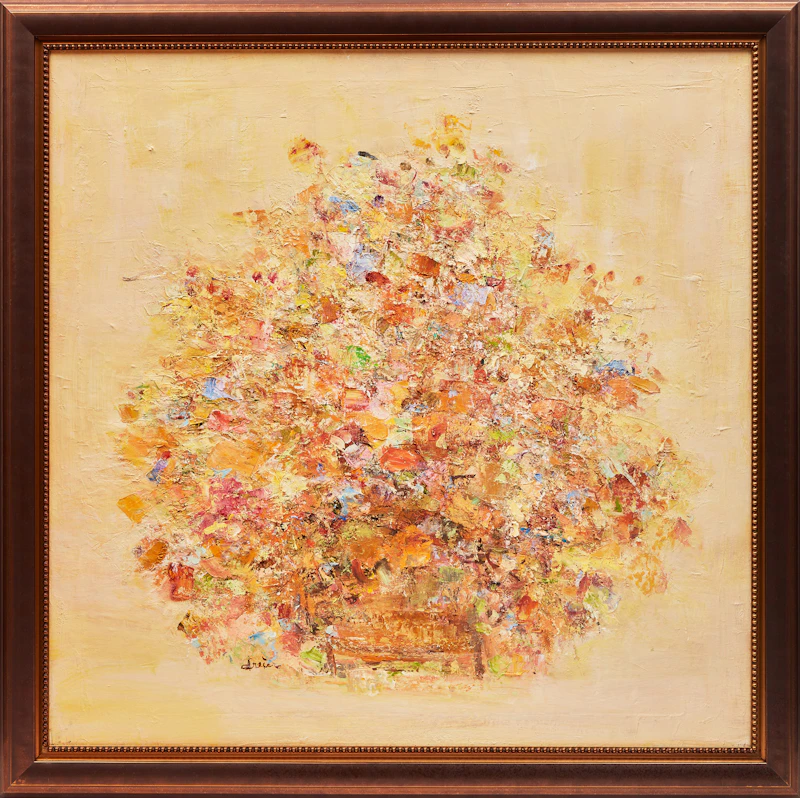 Isa Cabot Richardson Dreier, Abstract Floral, oil on canvas - view 2