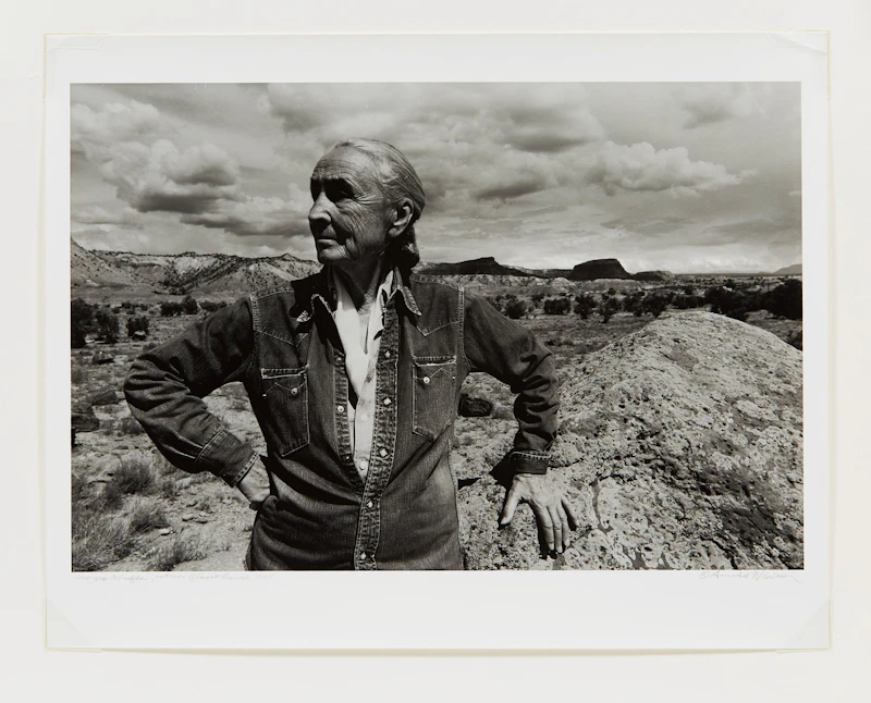 Arnold Newman, Georgia O’Keefe, Outside of Ghost Ranch, gelatin silver print, 1968 - view 2
