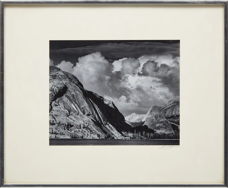Ansel Easton Adams, Tenaya Lake, Mount Conness, Yosemite National Park, gelatin silver print mounted on card - view 2