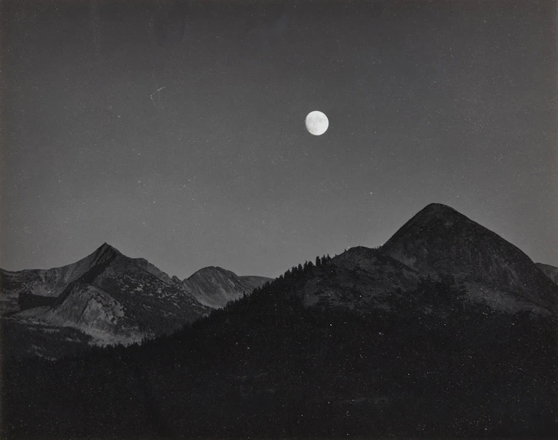 Moonrise from Glacier Point, Yosemite National Park by Ansel Easton Adams
