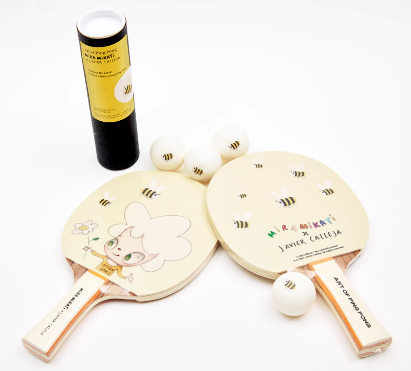 Table Tennis Bat Set and Ping Pong Balls by Javier Calleja and Mira Mikati