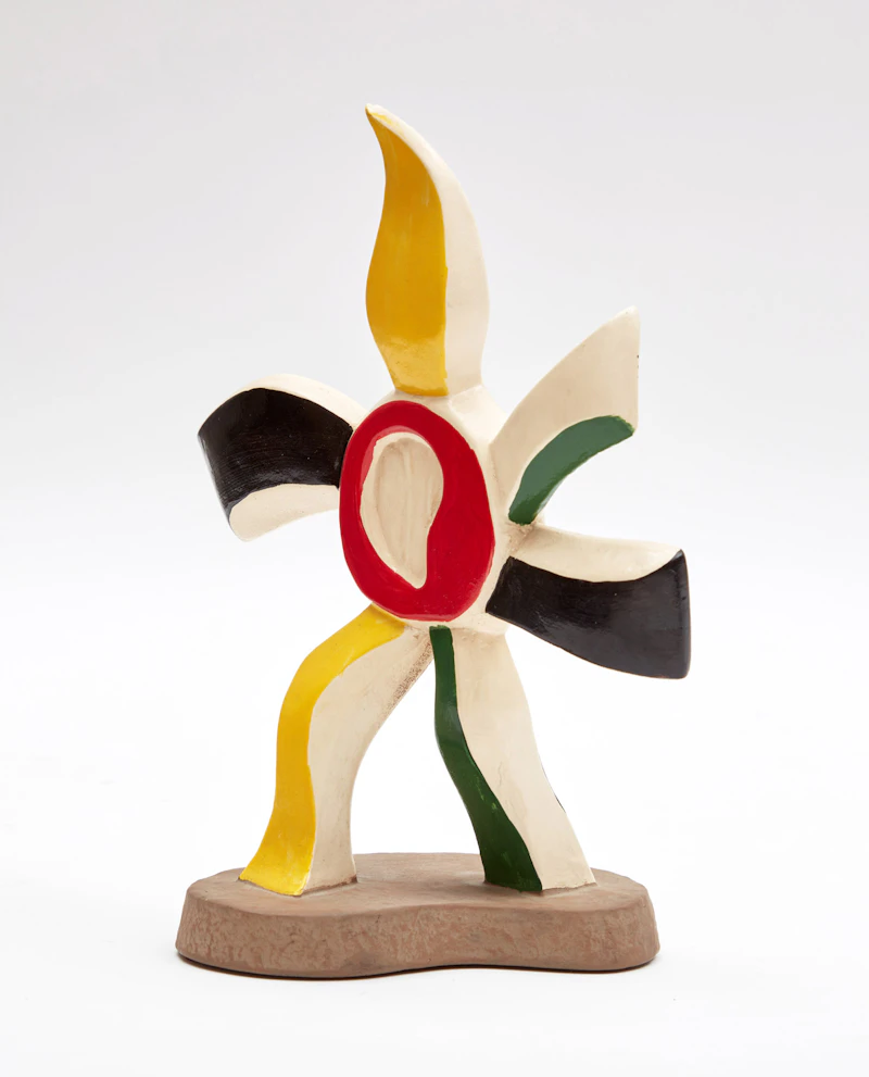 After Fernand Léger, La Fleur qui marche, painted ceramic sculpture, 1975 - view 3