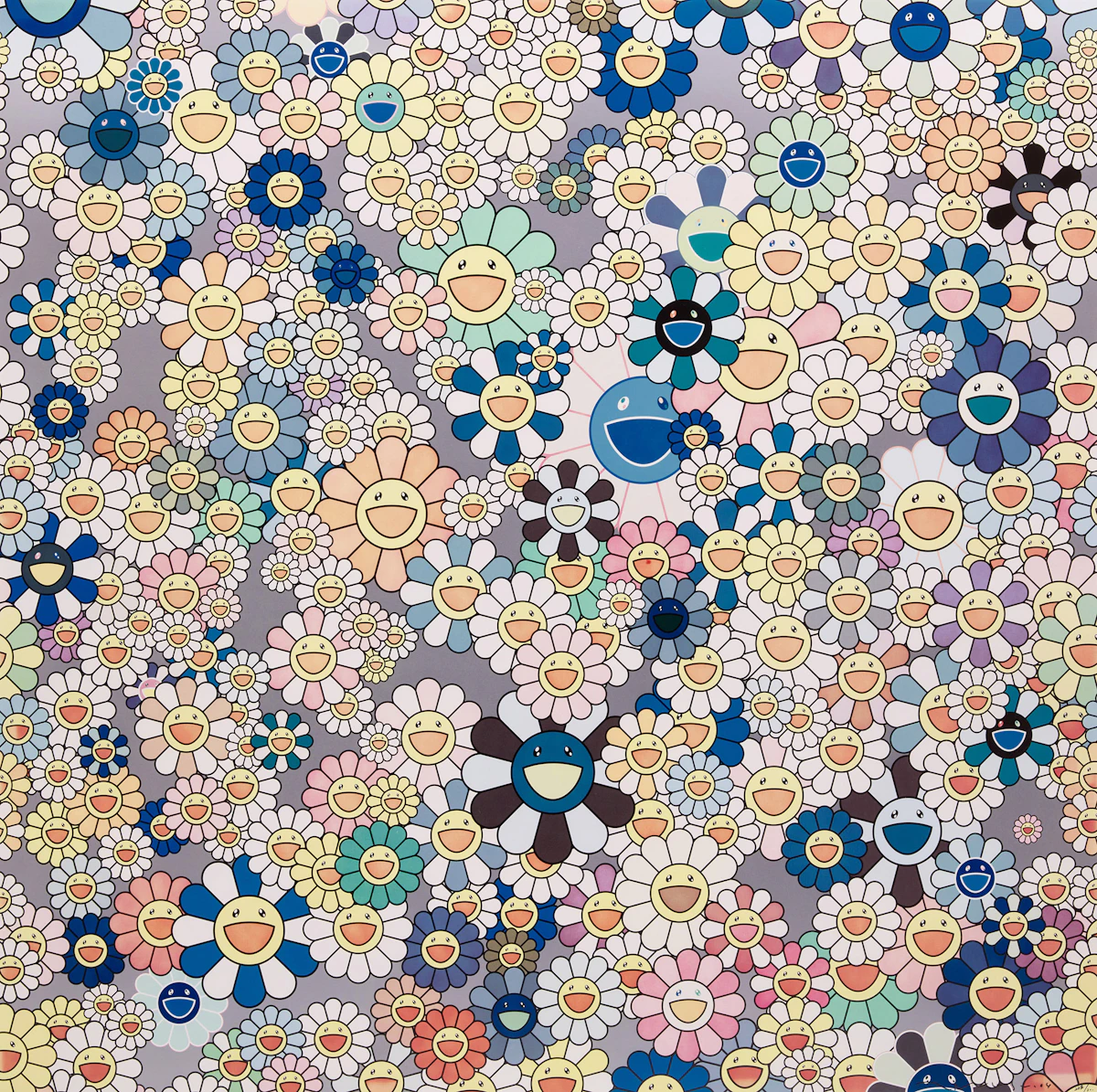 Takashi Murakami, Flower (Superflat), offset colour lithograph, 2004