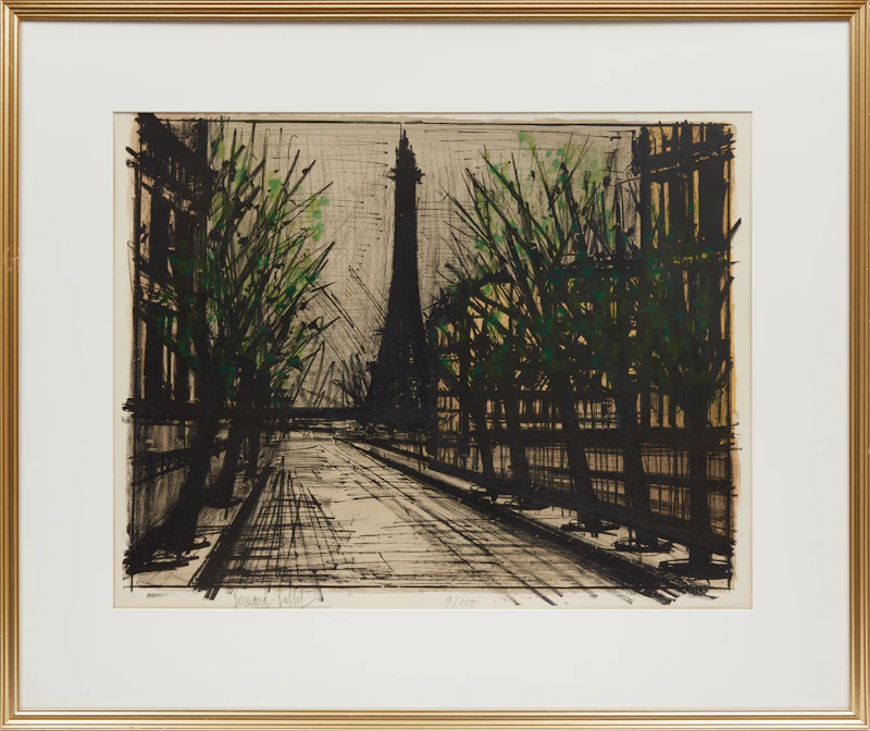 Bernard Buffet, La Tour Eiffel (from Album Paris), colour lithograph, 1962 - view 2
