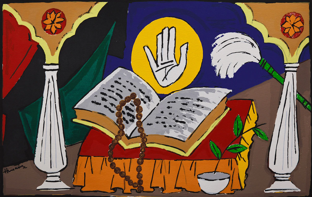 Maqbool Fida Husain, Guru Granth Saheb, colour serigraph