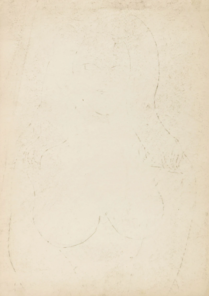 Francis Newton Souza, Nude, pencil on paper, 1962 - view 2
