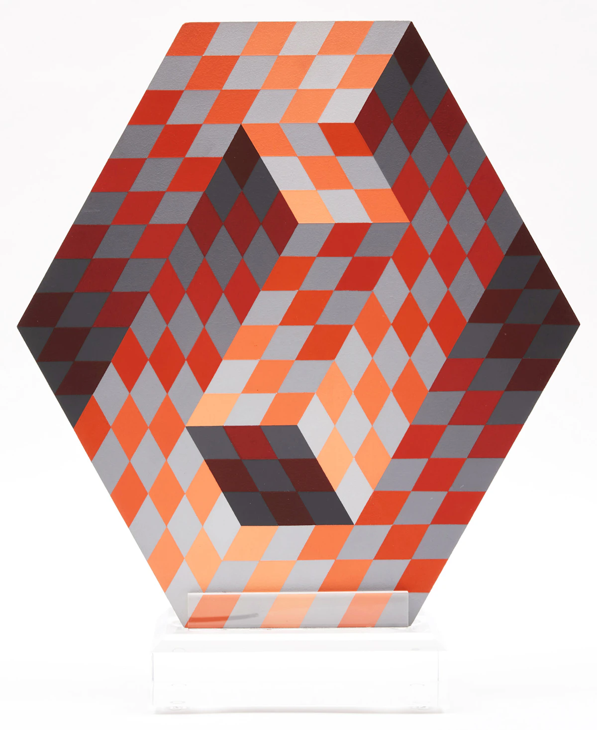 Victor Vasarely, Gestalt Vorder, double-sided acrylic painted wood multiple, 1975