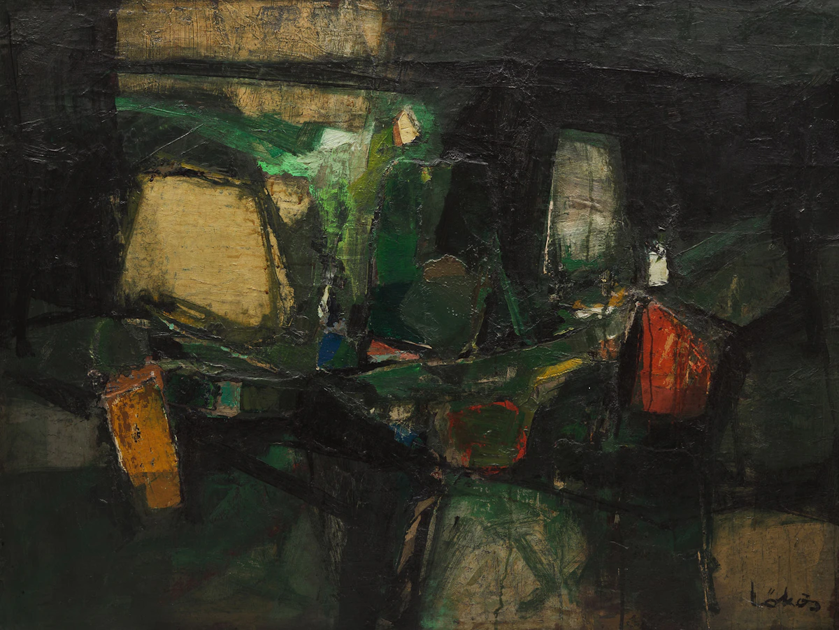 Stefan Lokos, Untitled Abstraction, oil on board