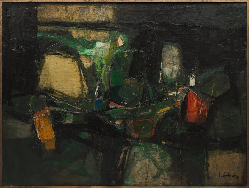 Stefan Lokos, Untitled Abstraction, oil on board - view 2