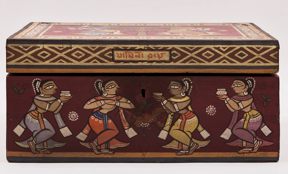 Jamini Roy, Cash Box, tempera on wood