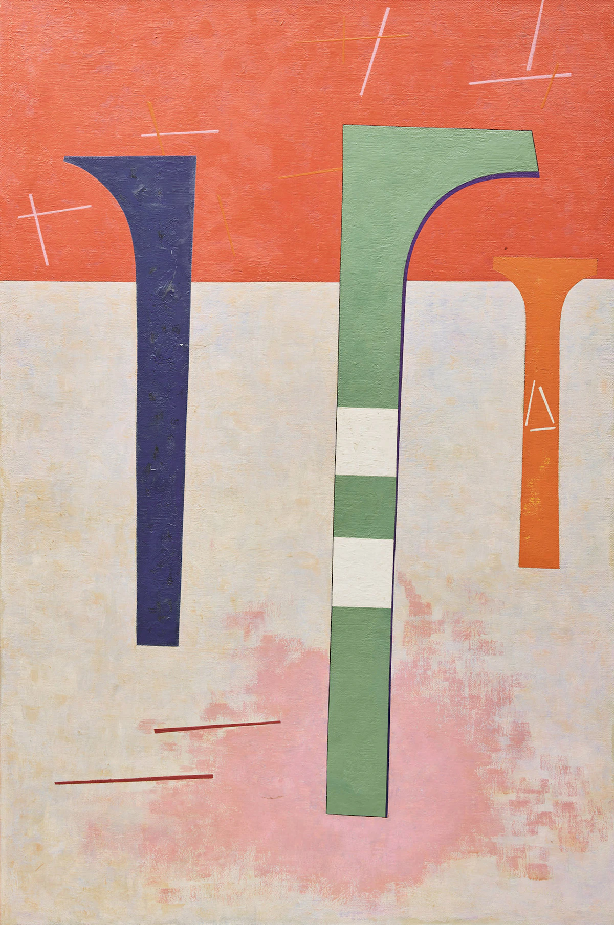 Osvaldo Louis Guglielmi, Third Avenue Doric, oil on canvas, 1950