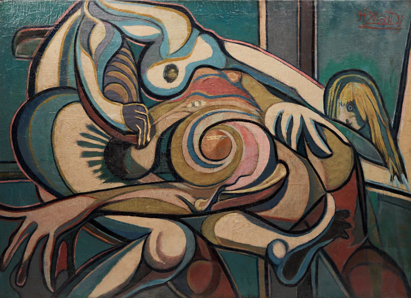 Abstracted Figural Composition by Javad Hamidi
