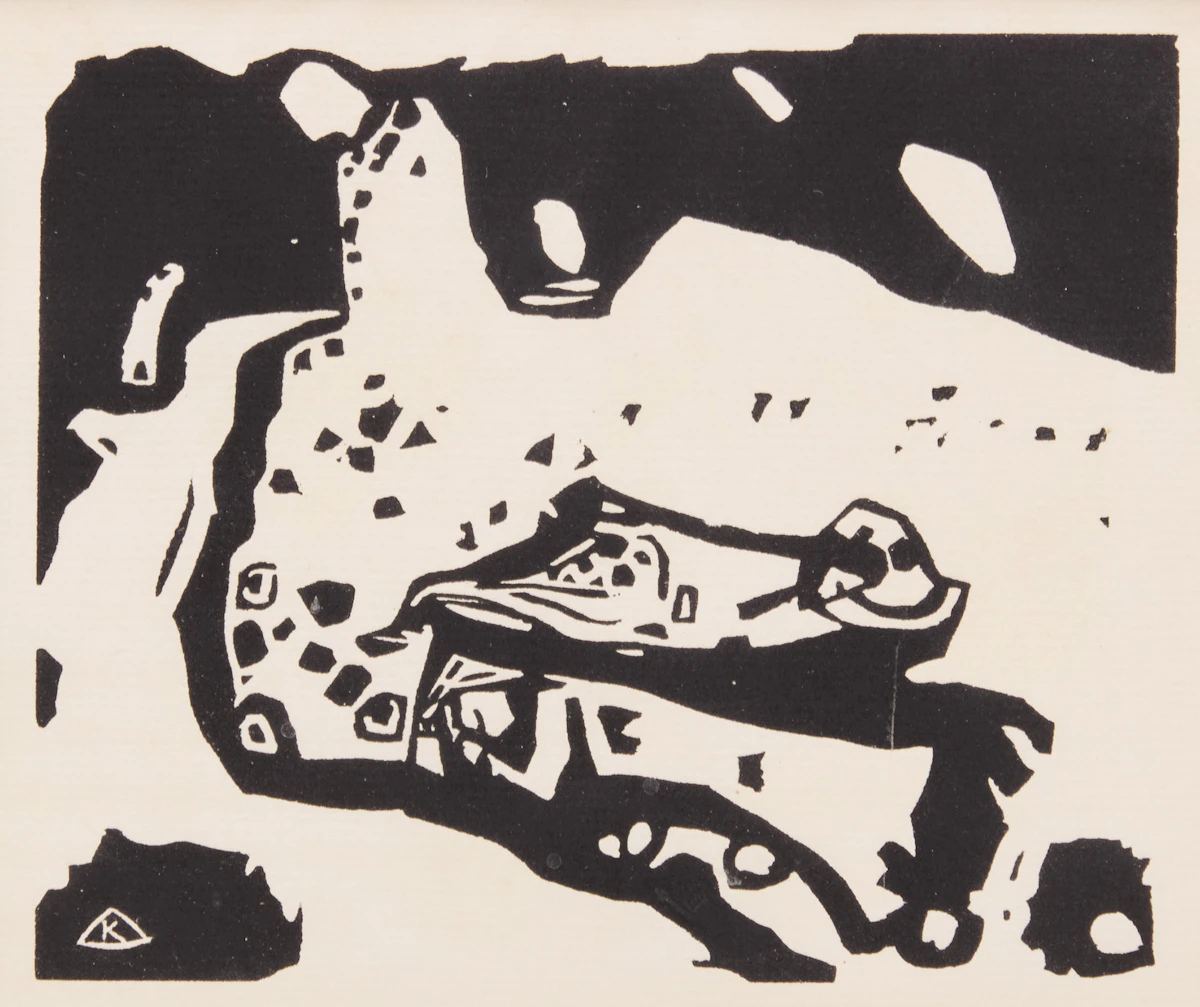 Wassily Kandinsky, Variation nach Improvisation 21 from the Suite Klänge, woodcut, 1911